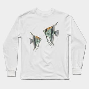 Angel Fish Angelfish Pair Design Long Sleeve T-Shirt